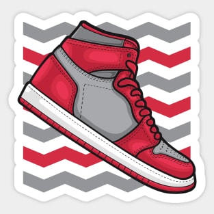 AJ 1 High Gym Red Wolf Grey Sneaker Sticker